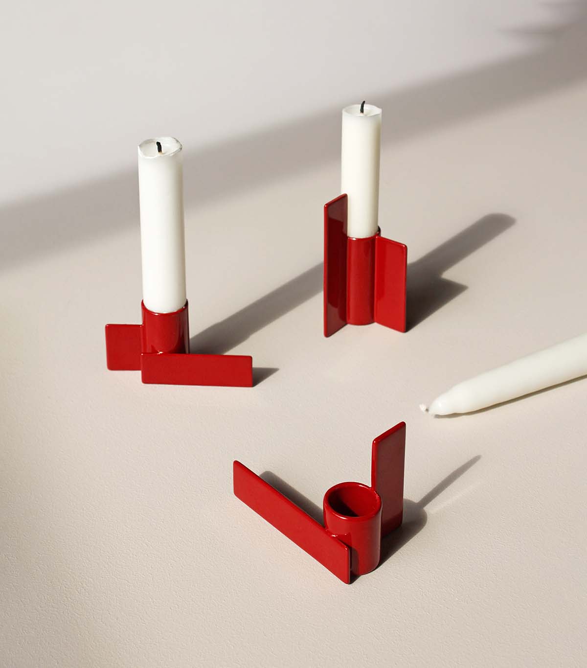 Icon Candlestick 03, Rød - Stences 410215