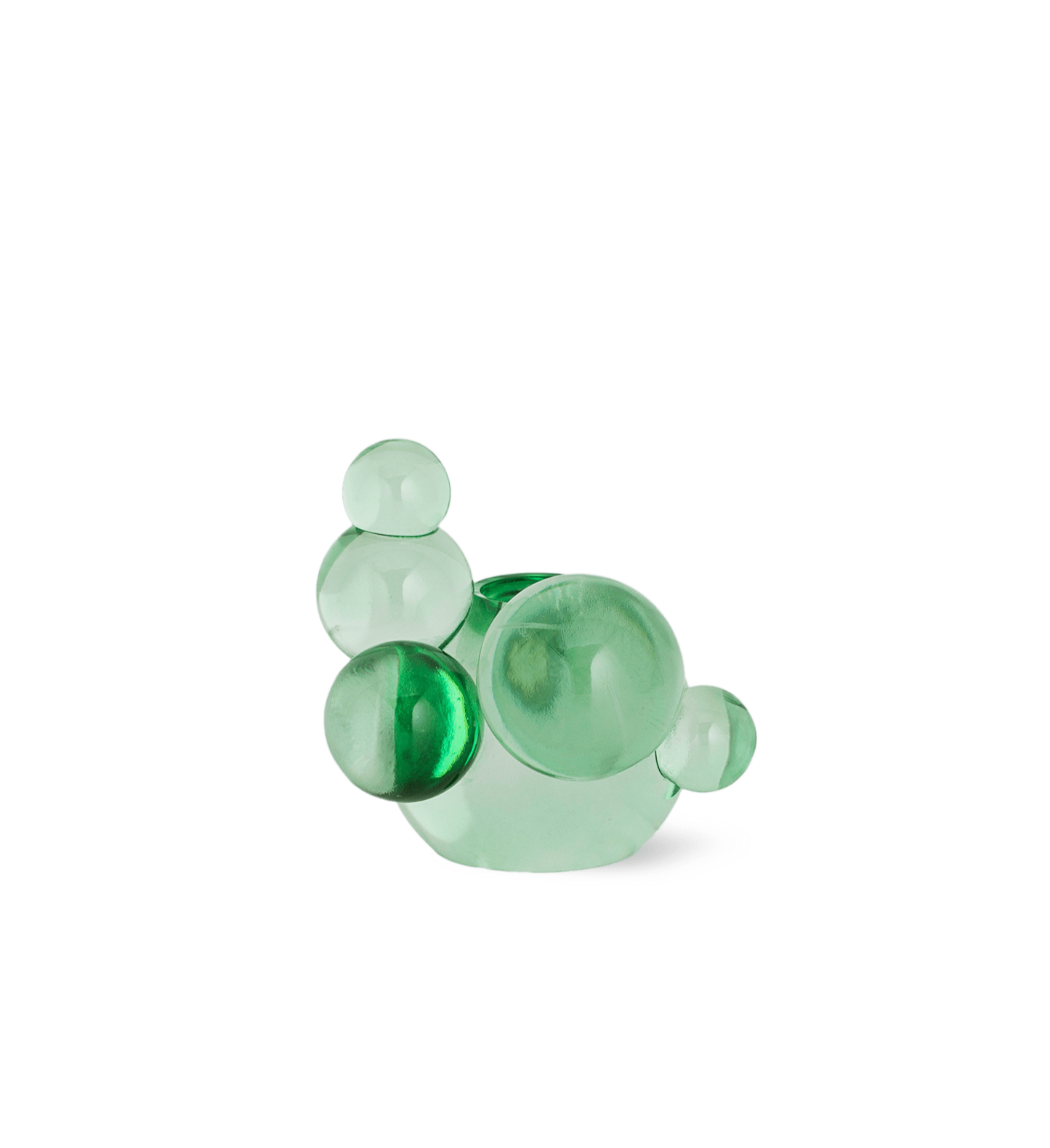 Bubble Lysestage i Grøn - Krystalglas | Stences