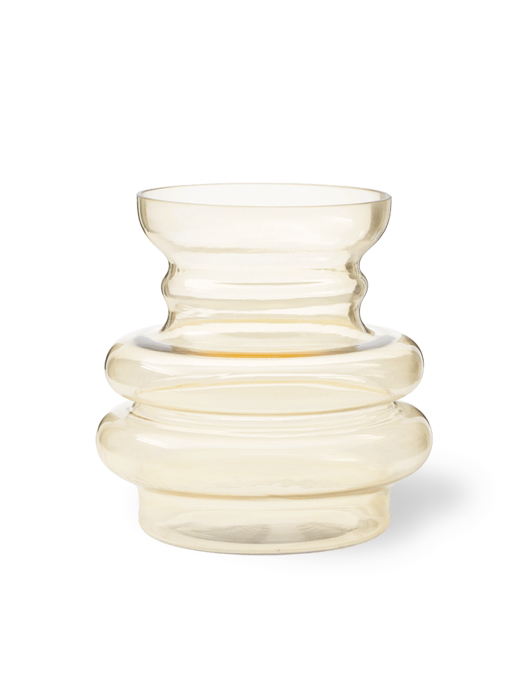 2. sortering - Curve vase, Gul, Mundblæst glas - Stences 1001111