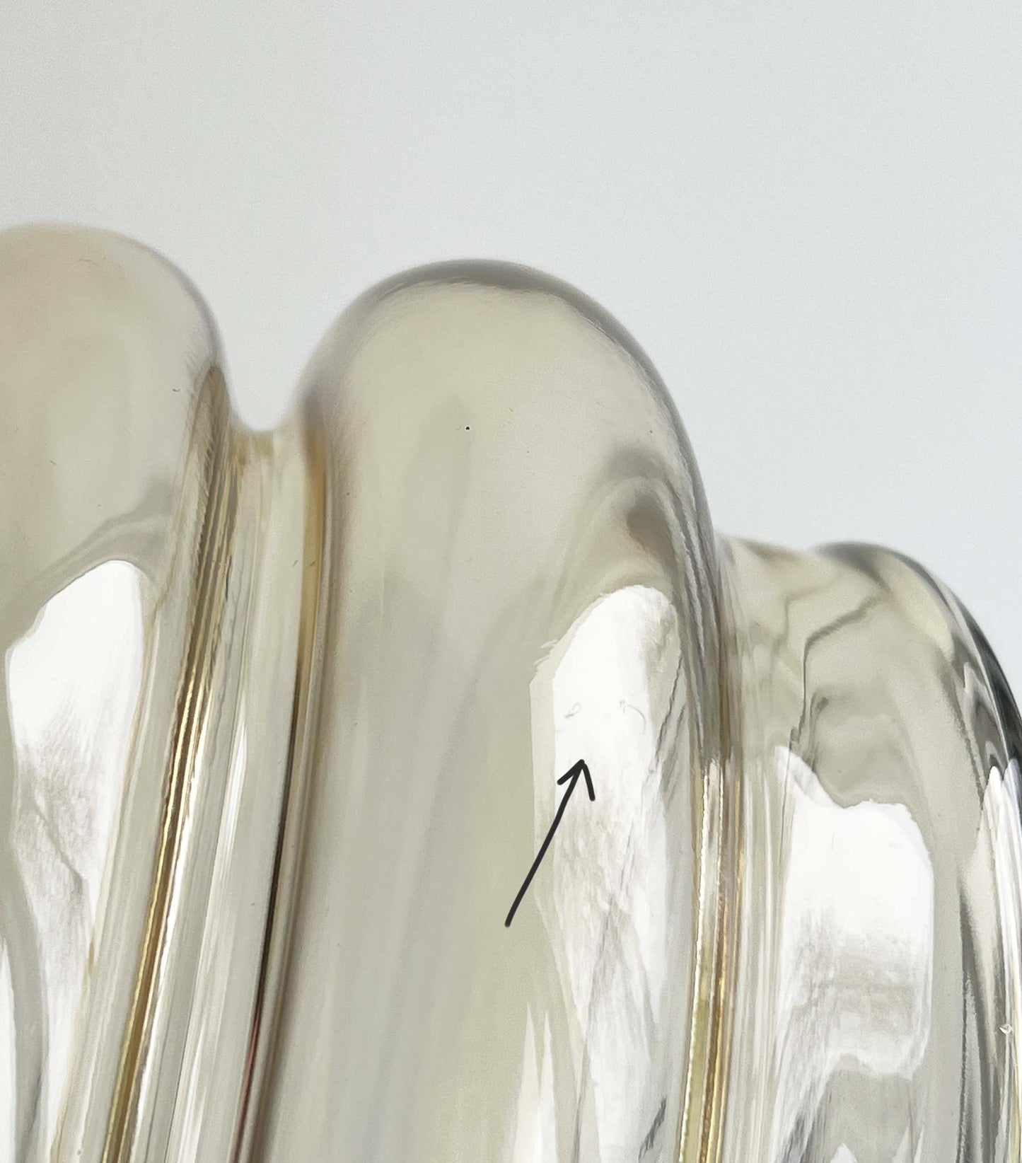 2. sortering - Curve vase, Gul, Mundblæst glas - Stences 1001111