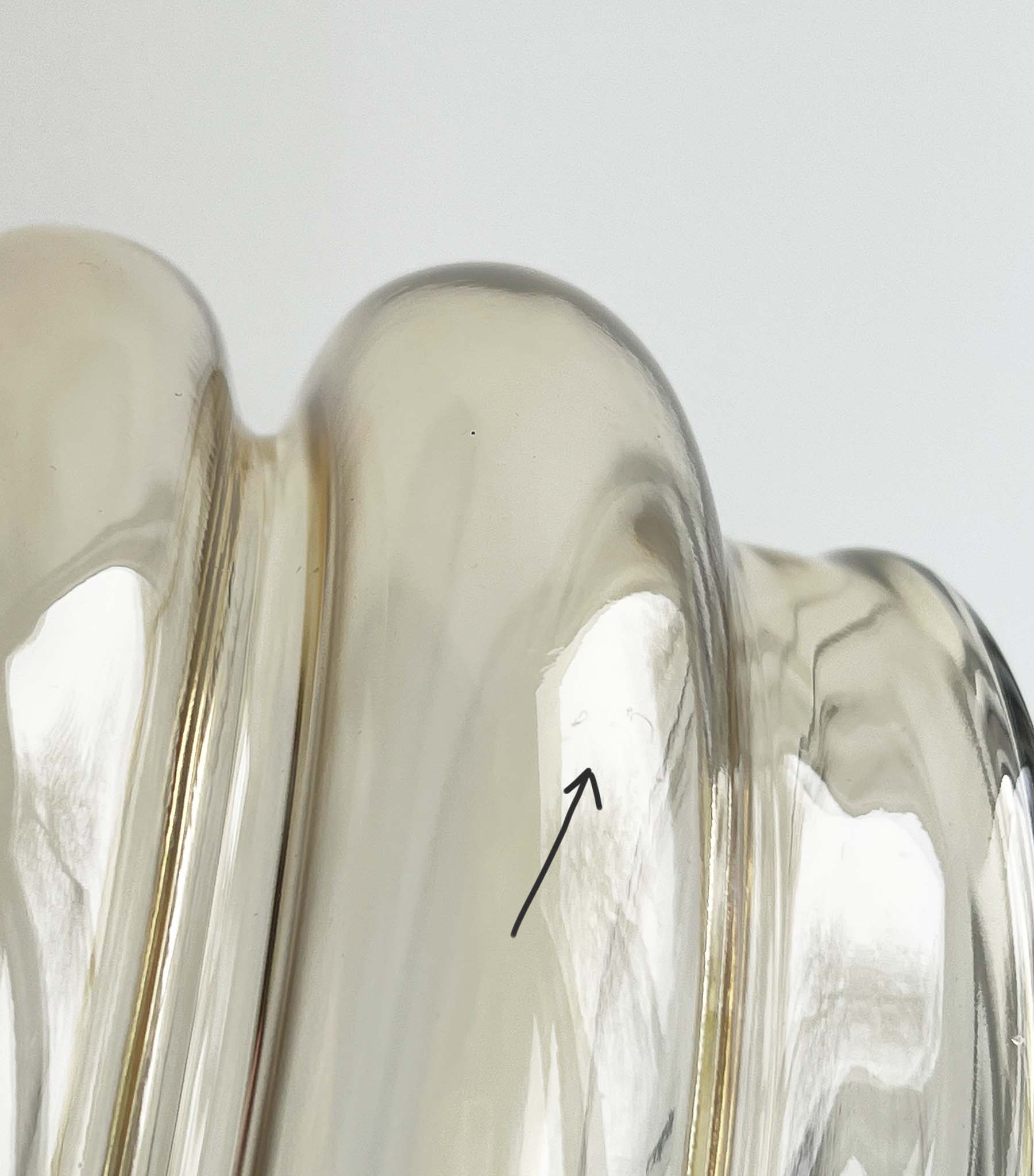 2. sortering - Curve vase, Gul, Mundblæst glas - Stences 1001111