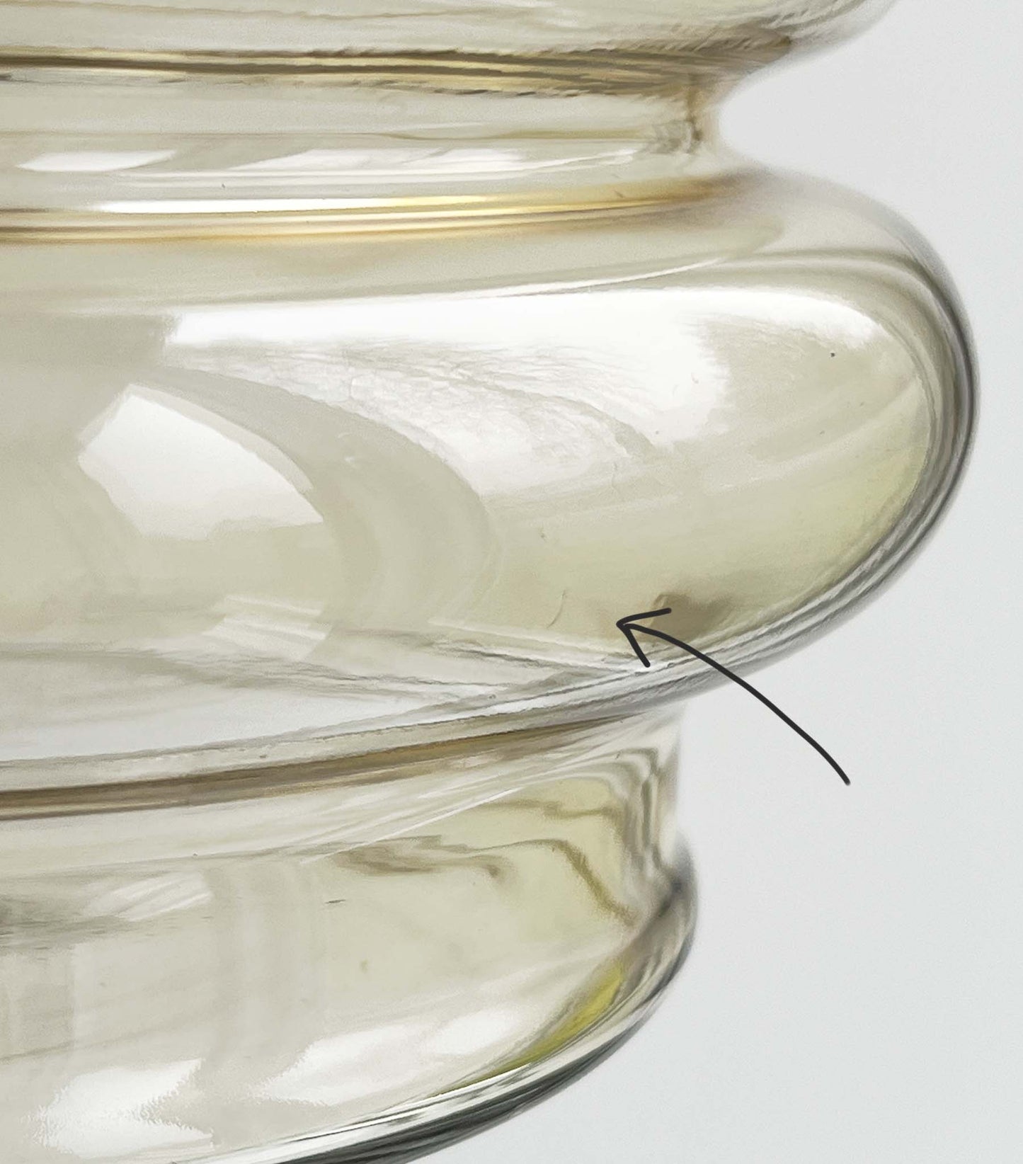 2. sortering - Curve vase, Gul, Mundblæst glas - Stences 1001111