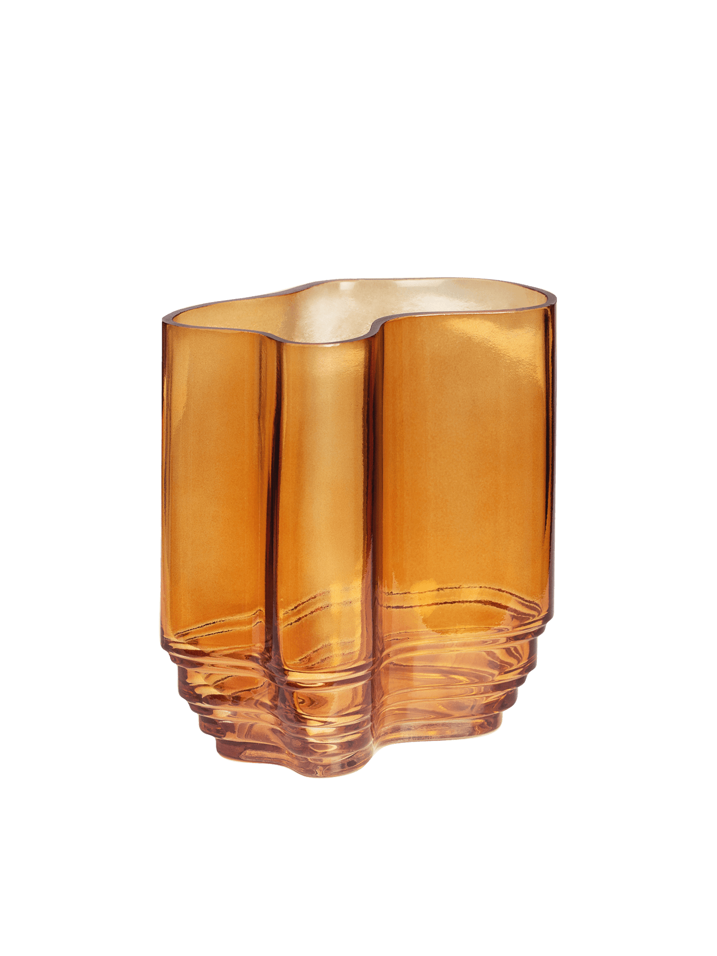 2. sortering - Lake vase, ravfarvet, mundblæst glas - Stences 100106