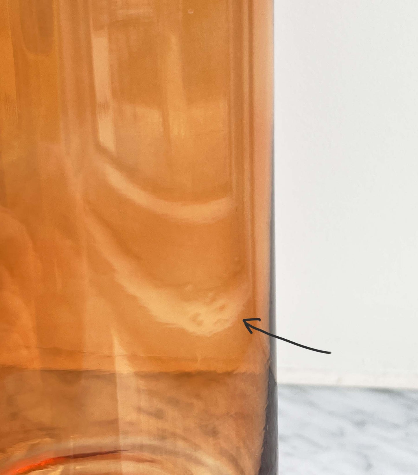 2. sortering - Layer vase 01, Ravfarvet, mundblæst glas - Stences
