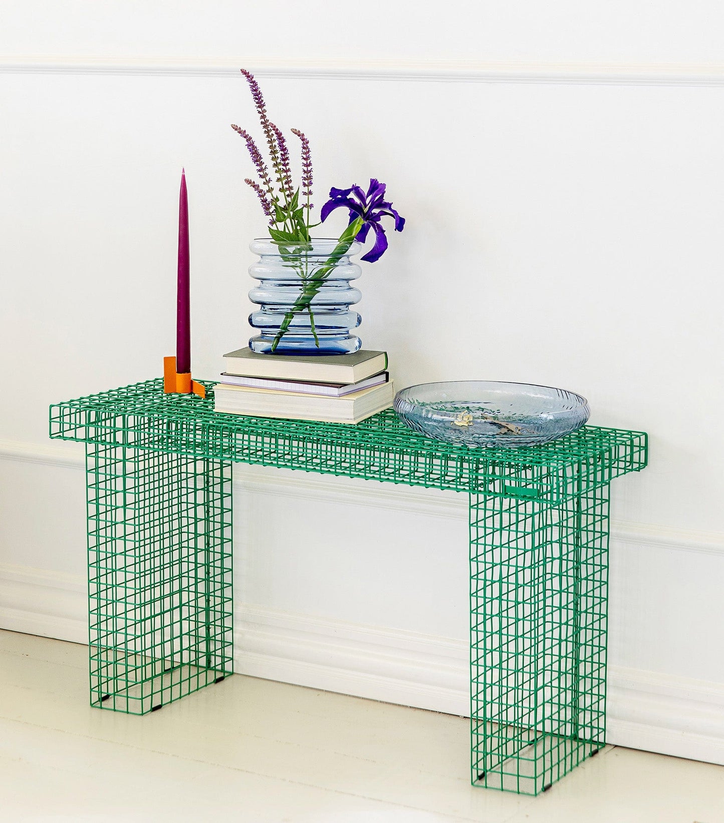 Repeat vase, blålilla, mundblæst glas - Stences 300205