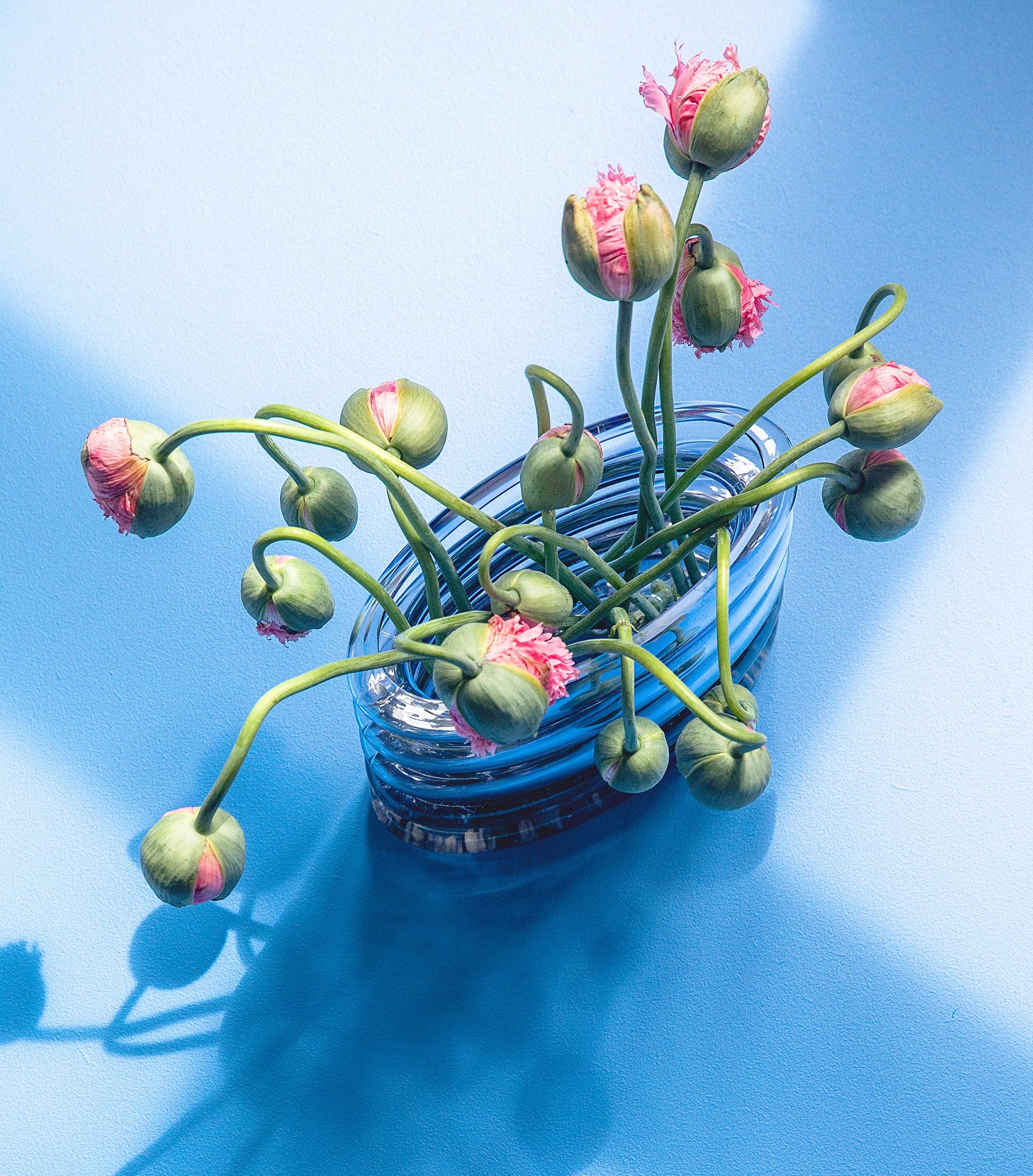2. sortering - Repeat vase, lilla, mundblæst glas - Stences
