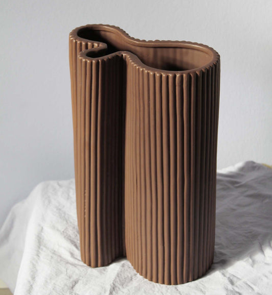 2. sortering - Wrap vase, Brun, Keramik - Stences