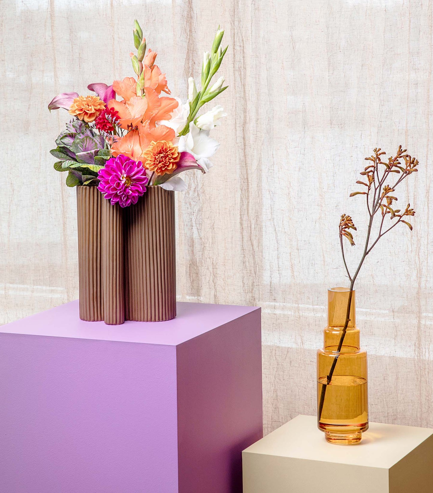 2. sortering - Wrap vase, Brun, Keramik - Stences