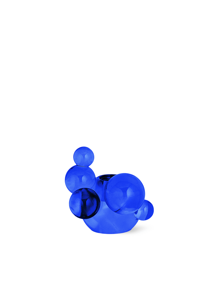 Bubble Lysestage i Grøn - Krystalglas | Stences 300301B