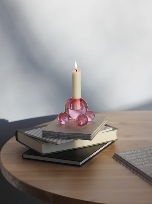 Bubble Sphere candlestick, pink - 2. QUALITY