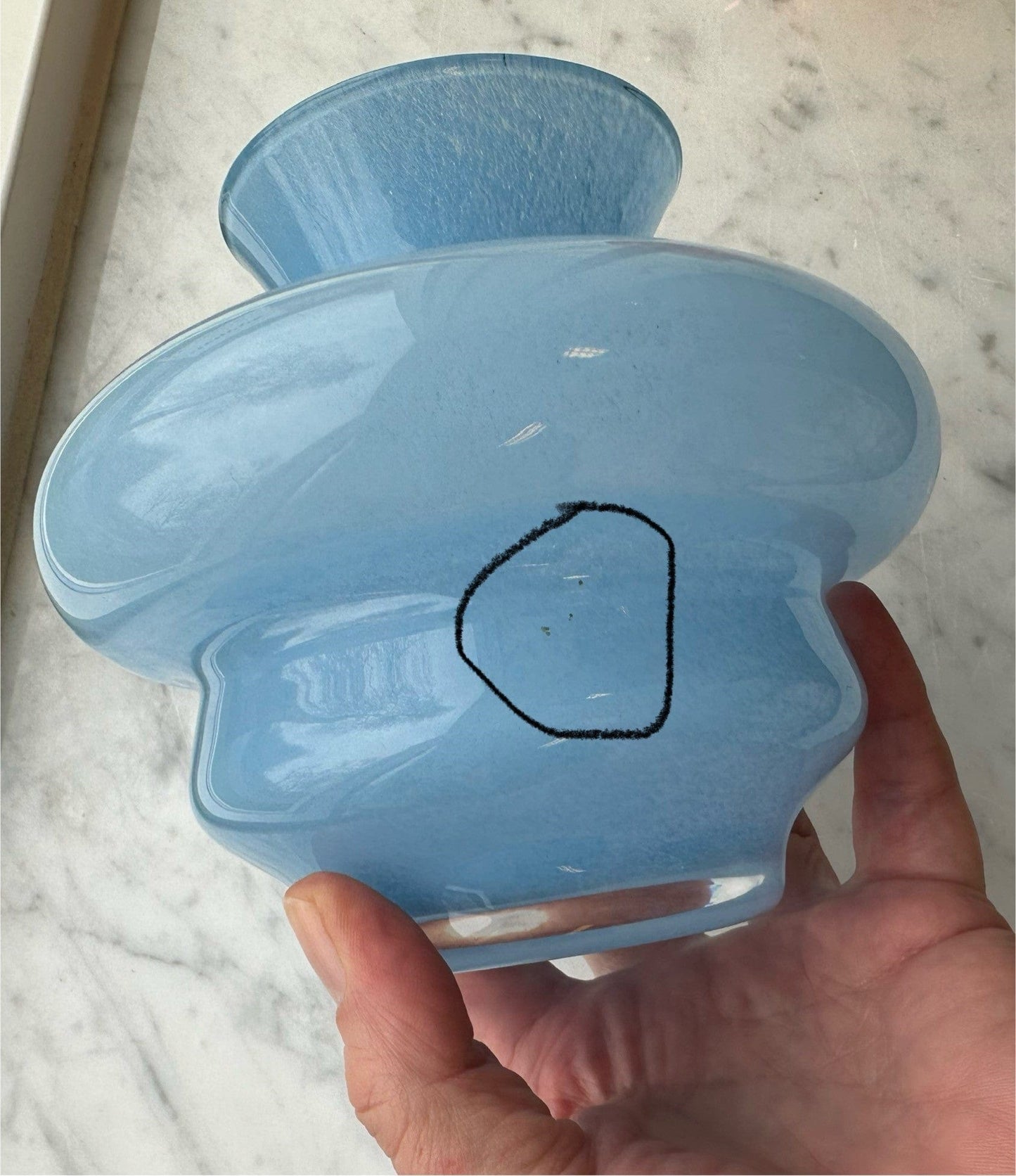 Curve vase mini, blå - 2. SORT