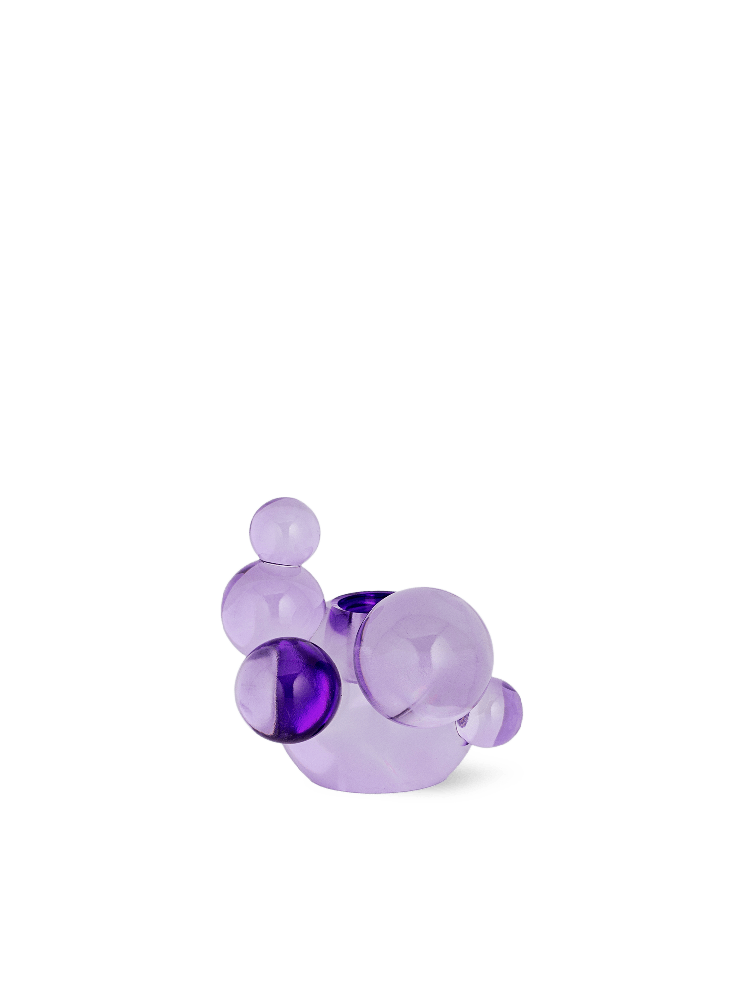 Bubble lysestage, Lilla, Krystalglas - Stences 300213